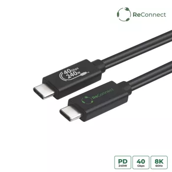 Cabo USB4 MicroConnect ReConnect ECO-USB4CC05 40 Gbit/s 100 W, USB-C para USB-C