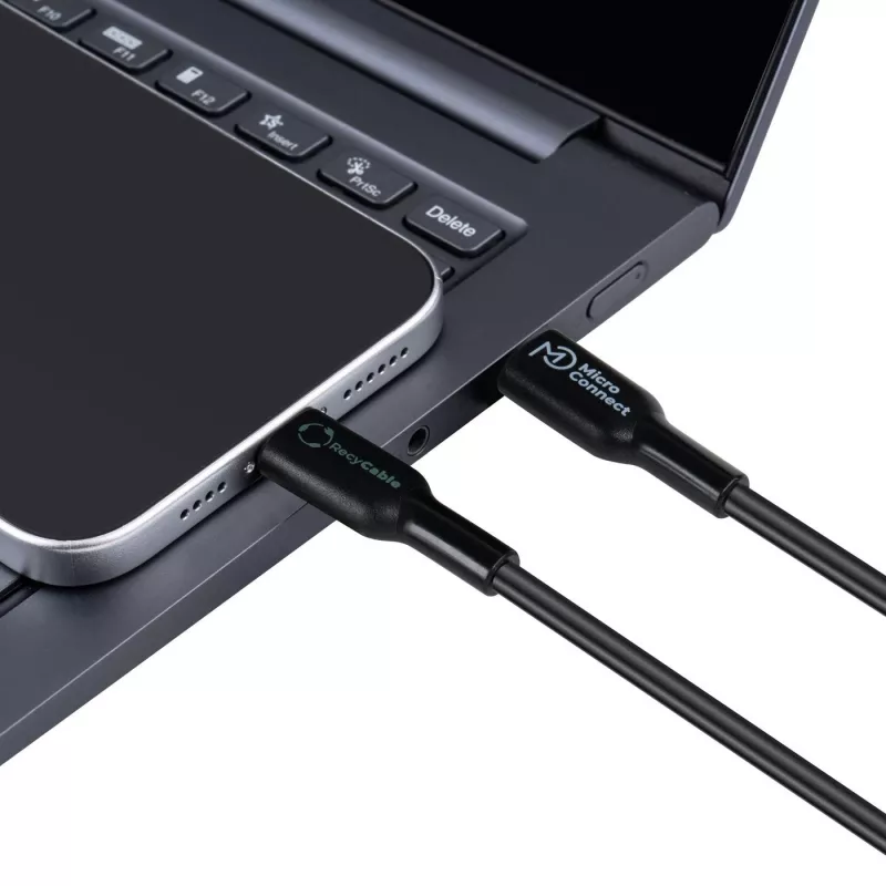 Cabo Lightning Microconnect ECO-USB3.1CL1 1 m preto ficha USB-C