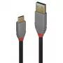 Cabo Lindy 3 m USB 3.2 tipo A para C 5A PD preto