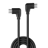 Cabo Lindy 1 m USB 2.0 USB-C em ângulo reto para USB-C em ângulo reto