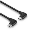 Cabo Lindy 1 m USB 2.0 USB-C em ângulo reto para USB-C em ângulo reto