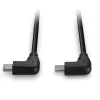 Cabo Lindy 1 m USB 2.0 USB-C em ângulo reto para USB-C em ângulo reto
