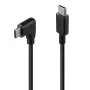 Cabo Lindy 1 m USB 2.0 USB-C reto para USB-C em ângulo reto