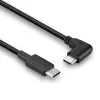 Cabo Lindy 1 m USB 2.0 USB-C reto para USB-C em ângulo reto