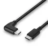 Cabo Lindy 1 m USB 2.0 USB-C reto para USB-C em ângulo reto