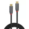 Cabo Lindy 0,5m USB 3.2 Type-C para C, 20Gbit/s, 5A, PD, Anthra Line
