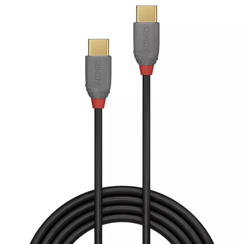 Cabo USB 2.0 Type-C para Type-C Lindy 36870 0,5 m Anthra Line