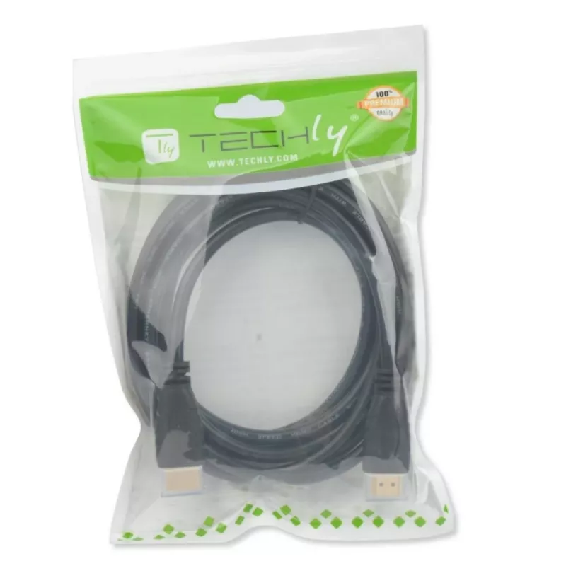 Techly ICOC HDMI2-4-060 cabo HDMI 2.0 High Speed com Ethernet, A/A macho/macho, 4K 60Hz, 6 m, preto