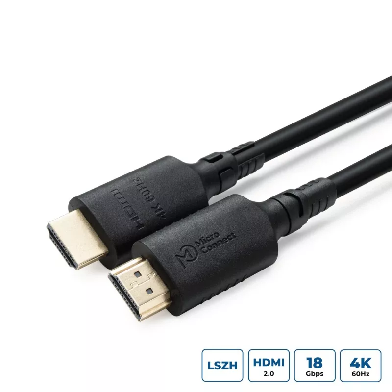 Cabo HDMI MicroConnect MC-HDM19193V2.0LSZH — 4K, V2.0, LSZH
