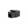 Conector Keystone Inline EQUIP Cat.6A não blindado, RJ-45, formato plano, preto, 8 unid.