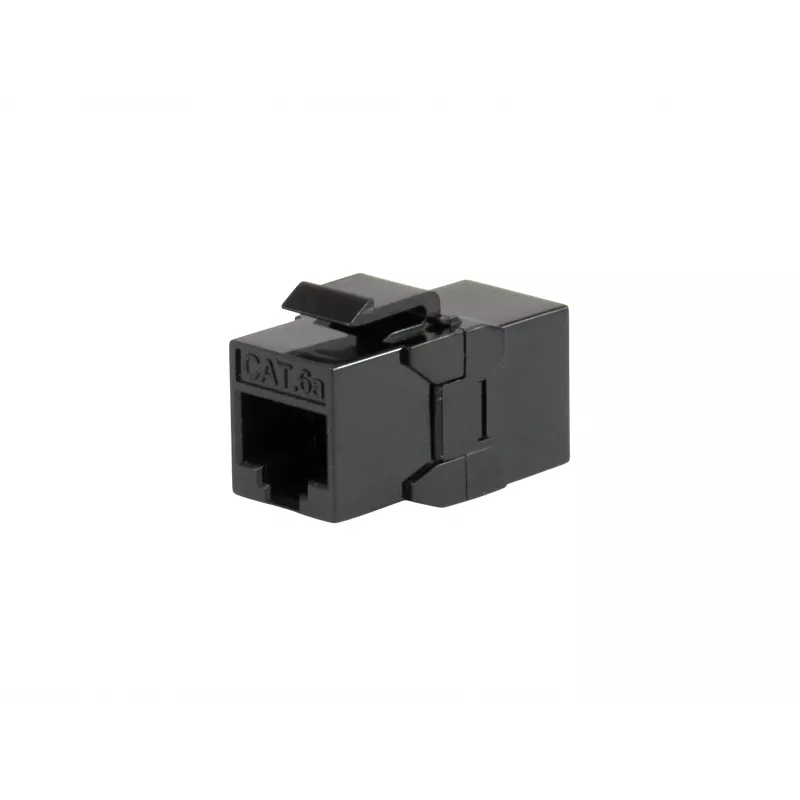 Conector Keystone Inline EQUIP Cat.6A não blindado, RJ-45, formato plano, preto, 8 unid.