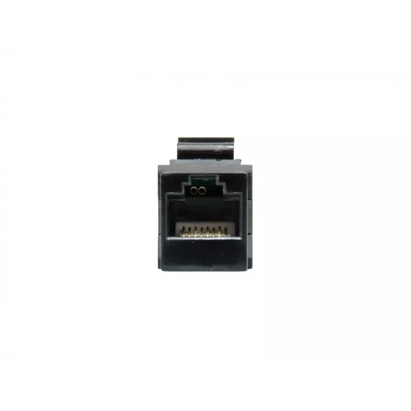 Conector Keystone Inline EQUIP Cat.6A não blindado, RJ-45, formato plano, preto, 8 unid.