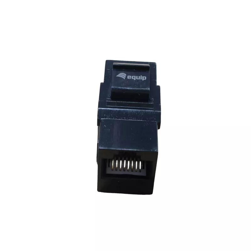 Conector Keystone Inline EQUIP Cat.6A não blindado, RJ-45, formato plano, preto, 8 unid.