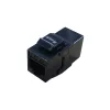 Conector Keystone Inline EQUIP Cat.6A não blindado, RJ-45, formato plano, preto, 8 unid.