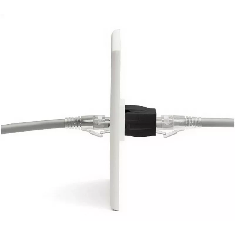 Conector Keystone Inline EQUIP Cat.6A não blindado, RJ-45, formato plano, preto, 8 unid.