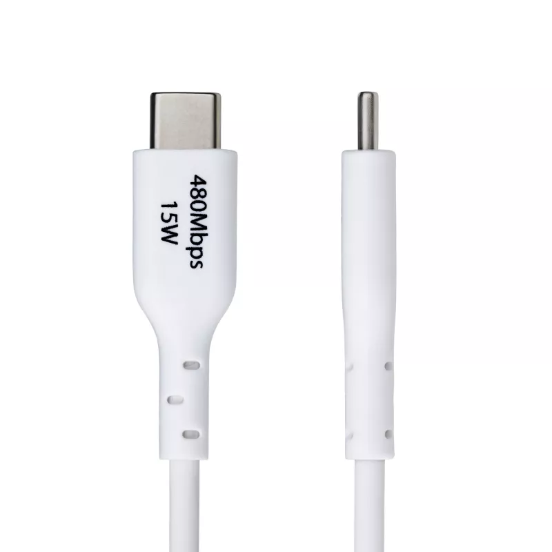 Cabo de Carregamento USB-A para USB-C StarTech.com 1m, Carregar e Sincronizar, 3A, USB 2.0, Bainha TPE – Cabo de Carregamento USB Branco