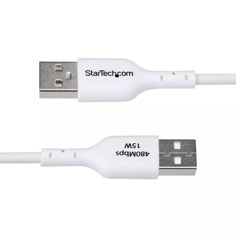 Cabo de Carregamento USB-A para USB-C StarTech.com 1m, Carregar e Sincronizar, 3A, USB 2.0, Bainha TPE – Cabo de Carregamento USB Branco