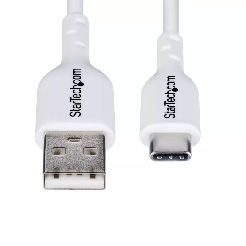 Cabo de Carregamento USB-A para USB-C StarTech.com 1m, Carregar e Sincronizar, 3A, USB 2.0, Bainha TPE – Cabo de Carregamento USB Branco