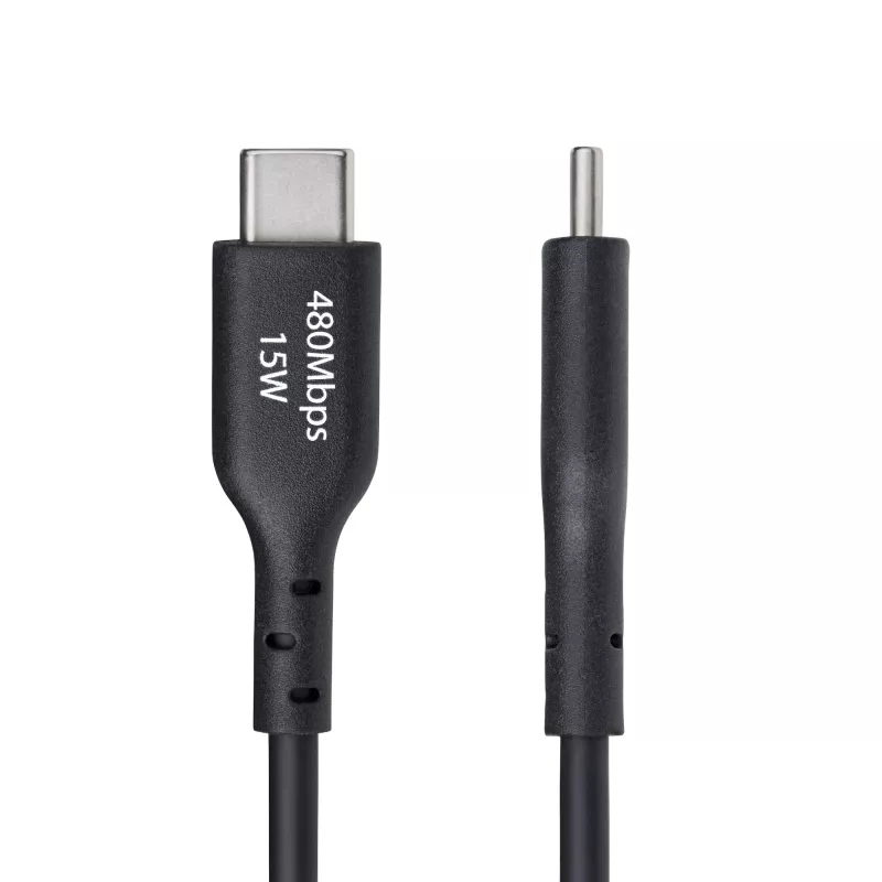 Cabo de Carregamento USB-A para USB-C StarTech.com 3ft (1m), Carregar e Sincronizar, 3A, USB 2.0, Bainha TPE – Cabo de Carregamento USB Preto