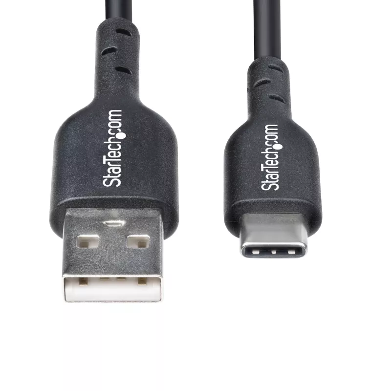 Cabo de Carregamento USB-A para USB-C StarTech.com 3ft (1m), Carregar e Sincronizar, 3A, USB 2.0, Bainha TPE – Cabo de Carregamento USB Preto