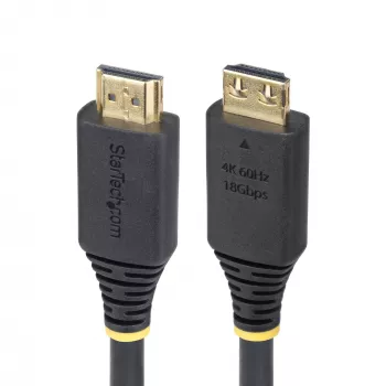 Cabo HDMI High-Speed StarTech.com 0,9 m com Fichas com Aderência, 4K 60Hz/1440p 144Hz, HDR10/HDCP 2.2/ARC, 18 Gbit/s, Cabo HDMI 2.0 UHD para TV/Monitor/Display, Bainha TPE
