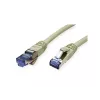 Cabo de Rede VALUE 21.99.0859 RJ-45 Cat6a 0,15m Cinzento