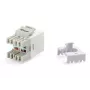 Conector fêmea keystone Cat.6 não blindado LSA, tipo fino, branco Equip