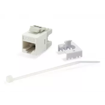 Conector fêmea keystone Cat.6 não blindado LSA, tipo fino, branco Equip