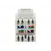 Conector fêmea keystone Cat.6 não blindado LSA, tipo fino, branco Equip