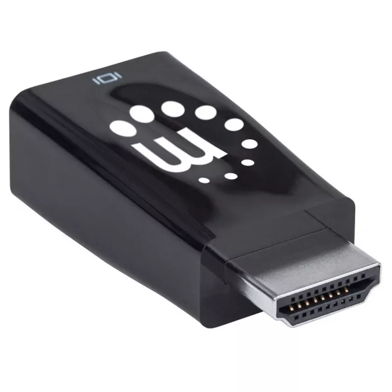 Manhattan 151542 microconversor de HDMI para VGA, preto