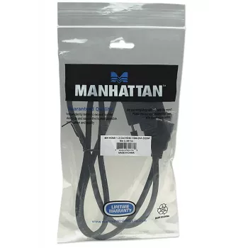 Cabo HDMI para DVI-D 24+1 Manhattan, 1 m, macho para macho, preto, Dual Link, compatível com DVD-D, garantia vitalícia, equivalente a HDDVIMM1M