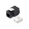 Conector keystone Cat.6A não blindado sem ferramentas, RJ-45, LSA, preto Equip