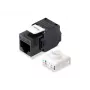 Conector keystone Cat.6A não blindado sem ferramentas, RJ-45, LSA, preto Equip