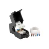 Conector keystone Cat.6A não blindado sem ferramentas, RJ-45, LSA, preto Equip