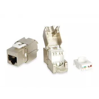 Conector fêmea keystone Cat.6 blindado sem ferramentas Equip 767213