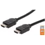 Cabo HDMI com Ethernet Manhattan HDMM1MP 1 m macho para macho preto