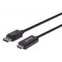 Cabo DisplayPort 1.1 para HDMI Manhattan, 1080p@60Hz, 1,8 m, macho para macho, DP com bloqueio, preto, não bidirecional, três anos de garantia