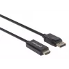 Cabo DisplayPort 1.1 para HDMI Manhattan, 1080p@60Hz, 1,8 m, macho para macho, DP com bloqueio, preto, não bidirecional, três anos de garantia