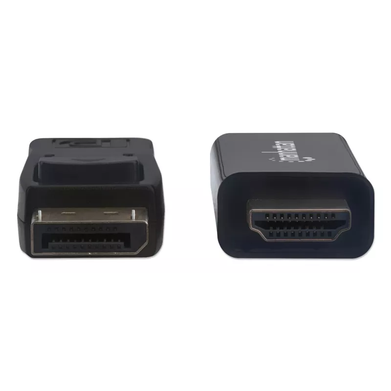 Cabo DisplayPort 1.1 para HDMI Manhattan, 1080p@60Hz, 1,8 m, macho para macho, DP com bloqueio, preto, não bidirecional, três anos de garantia