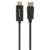 Cabo DisplayPort 1.1 para HDMI Manhattan, 1080p@60Hz, 1,8 m, macho para macho, DP com bloqueio, preto, não bidirecional, três anos de garantia