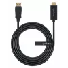 Cabo DisplayPort 1.1 para HDMI Manhattan, 1080p@60Hz, 1,8 m, macho para macho, DP com bloqueio, preto, não bidirecional, três anos de garantia