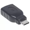 Adaptador USB-C para USB-A Manhattan, macho para fêmea, 5 Gbit/s (USB 3.2 Gen1, também USB 3.0), SuperSpeed USB, preto, garantia vitalícia, equivalente a USB31CAADG