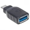 Adaptador USB-C para USB-A Manhattan, macho para fêmea, 5 Gbit/s (USB 3.2 Gen1, também USB 3.0), SuperSpeed USB, preto, garantia vitalícia, equivalente a USB31CAADG