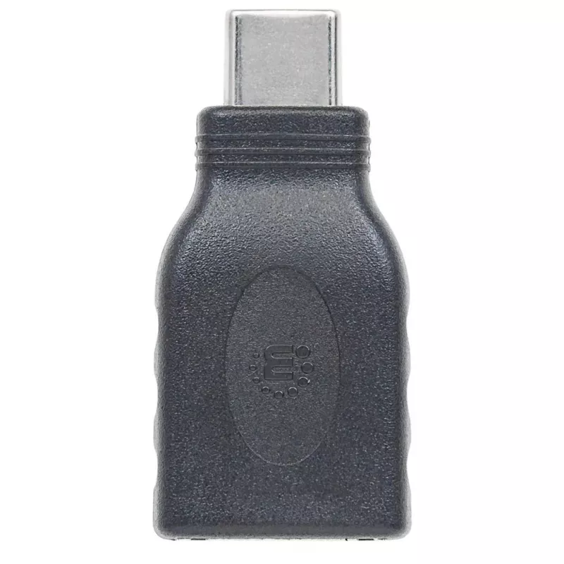 Adaptador USB-C para USB-A Manhattan, macho para fêmea, 5 Gbit/s (USB 3.2 Gen1, também USB 3.0), SuperSpeed USB, preto, garantia vitalícia, equivalente a USB31CAADG