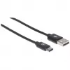 Cabo USB-C para USB-A Manhattan, 2 m, macho para macho, preto, 480 Mbit/s (USB 2.0), Hi-Speed USB, garantia vitalícia, equivalente a USB2AC2M