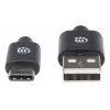 Manhattan 354936 cabo de USB-C para USB-A, USB 2.0, 3 m, macho/macho, preto