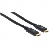 Cabo USB-C Manhattan USB315CC2M 2 m macho para macho preto