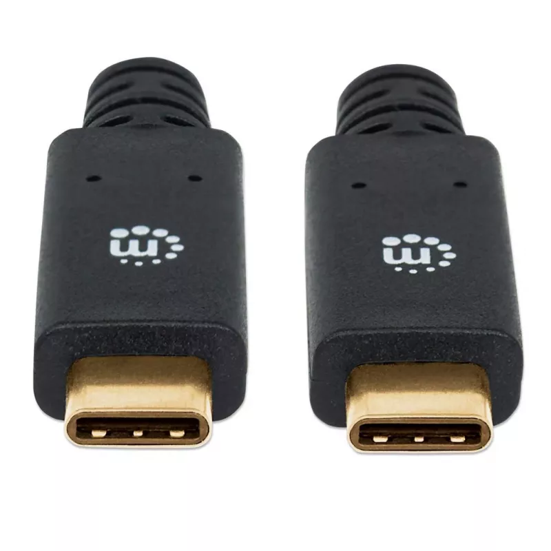 Cabo USB-C Manhattan USB315CC2M 2 m macho para macho preto