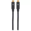 Cabo USB-C Manhattan USB315CC2M 2 m macho para macho preto