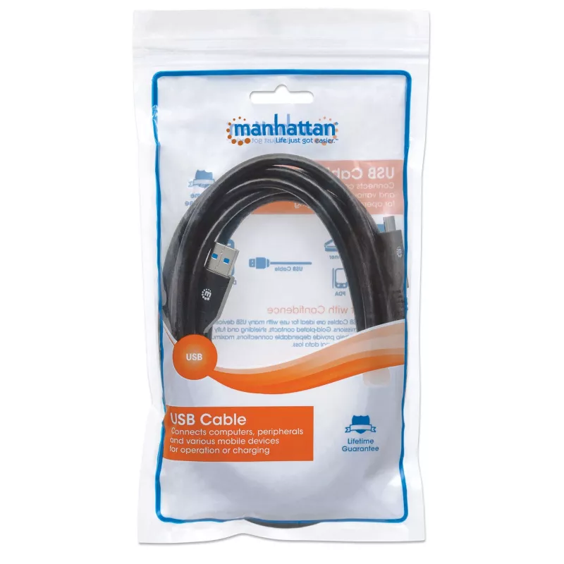 Cabo USB-C para USB-A Manhattan 354981 3 m macho para macho